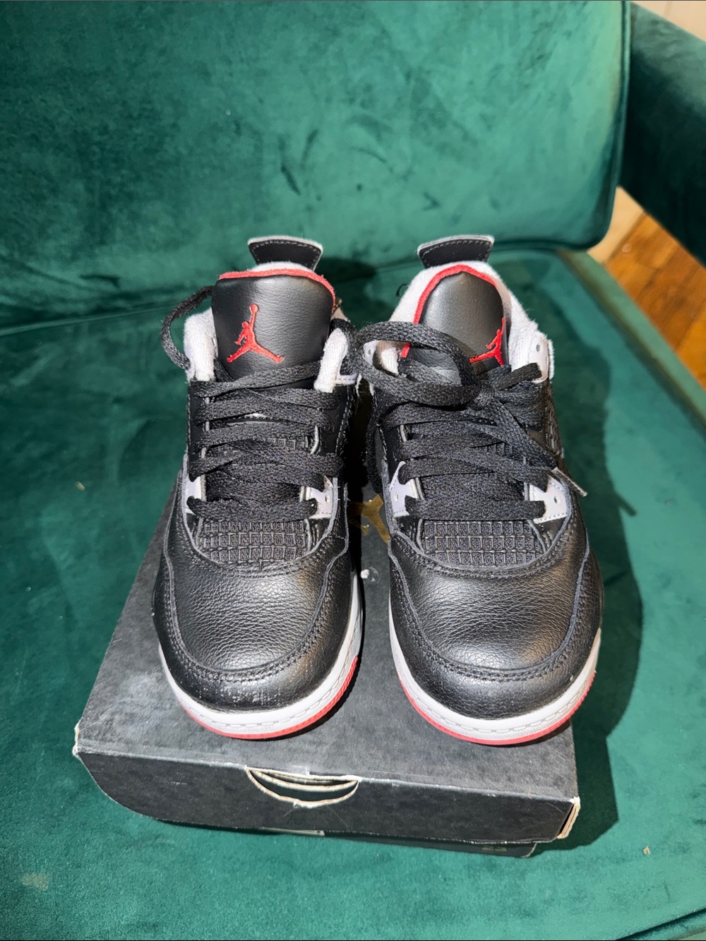 Jordan Kids' Black and Red Retro Low-Top Sneakers